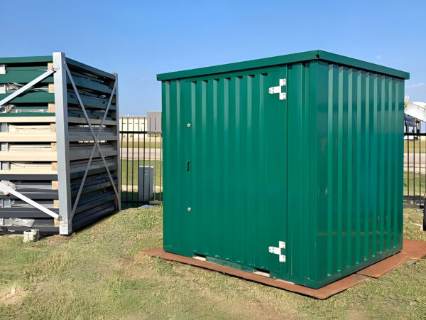 6.5m flat pack office cabin portable modular steel workspace front view